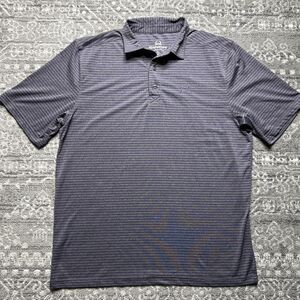 Cinch Men Golf Polo Shirt XL  Wrinkle Resistant Performance Purple Grey Office